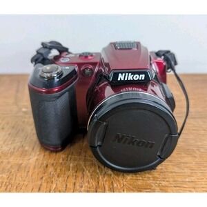 Nikon COOLPIX L120 21x Optical Zoom Digital Camera Red w/ SD Card & Batteries